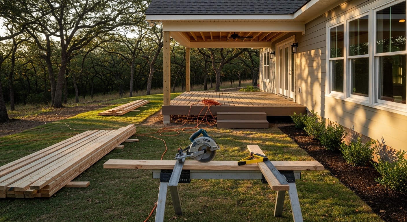 Home addition and room conversion construction in progress
