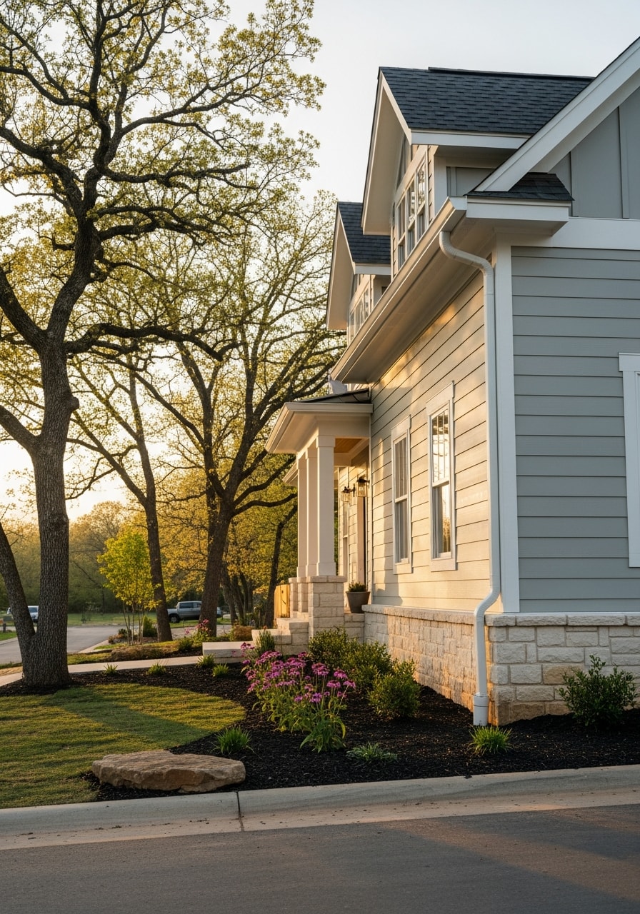 Detailed view of quality workmanship on a Cave Springs home, highlighting professional craftsmanship.