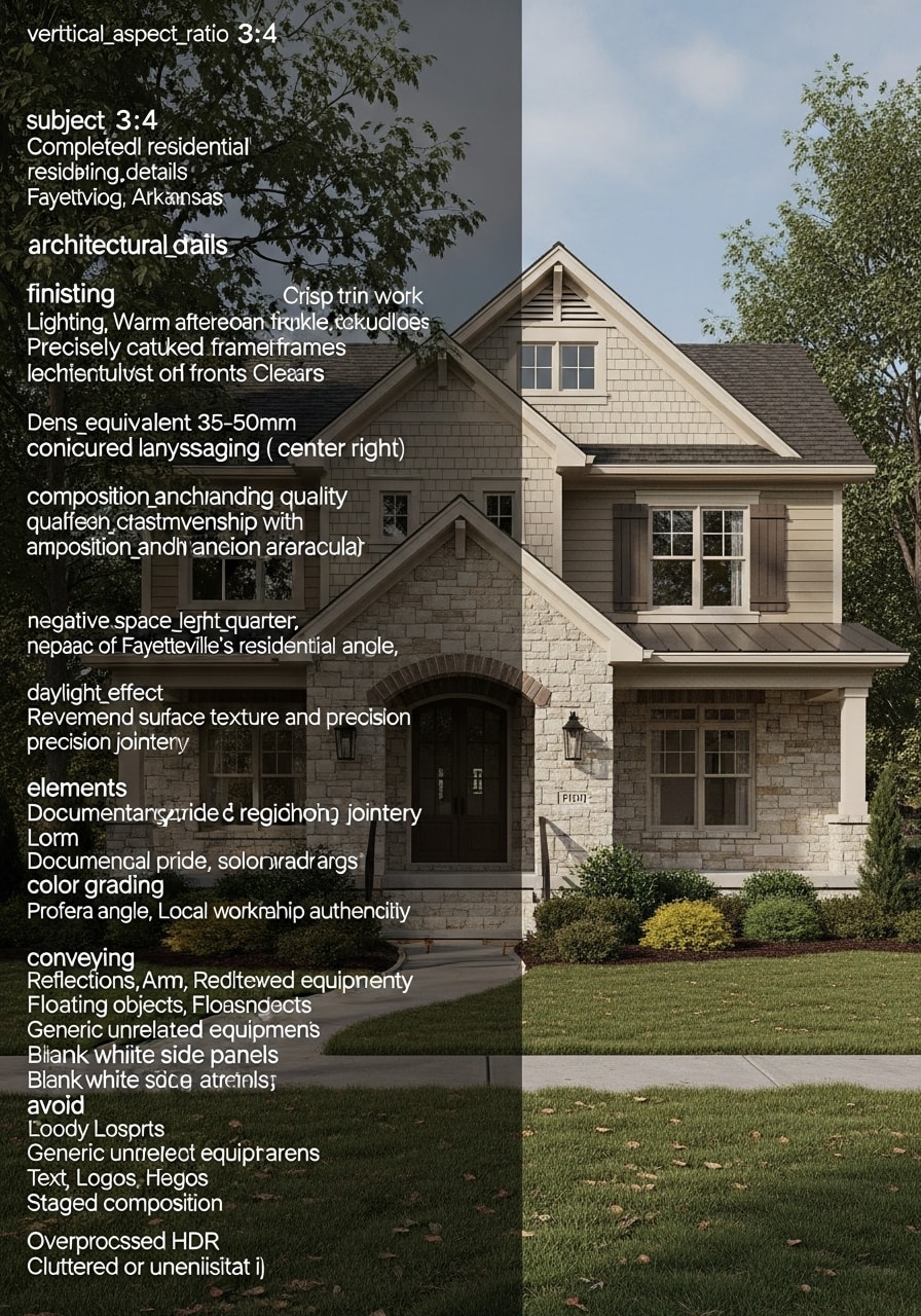 Detailed view of quality workmanship on a Fayetteville home, showing professional finishing and attention to detail.