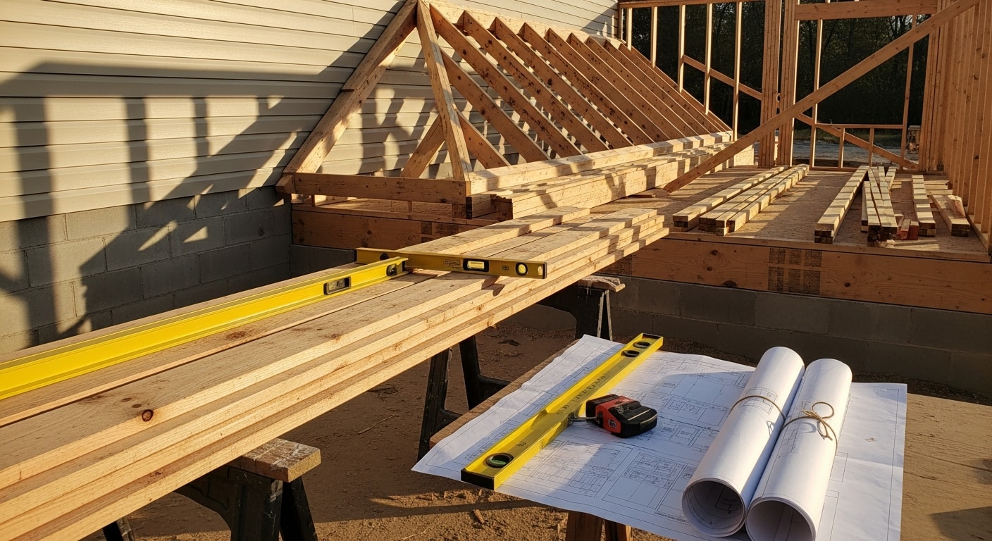 A newly completed home addition in Rogers, AR showing a framed and finished room extension attached to an existing single-family house. The exterior siding and roofline of the addition match the original structure.